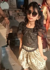 silk dhoti and top