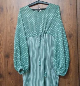 Women Sea Green High Low Dress