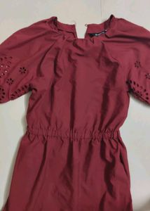 Chic Maroon Mini Dress