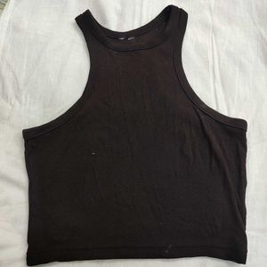 Ribbed Brown Tank Top