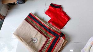 Beutiful Super Net Cotton Saree 🎀