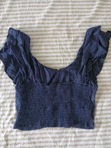 Polka Dot Ruffle Top