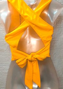 🎁Buy 2 Get 1 Free 🎁Yellow Crop Top