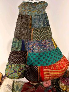 Boho Skirts With Smocked Waist