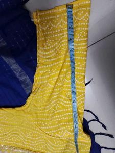 Yellow Cotton Bandhani Kurta