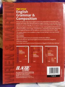 Wren And Martin English Grammar Book..... Full New.... At Just 500 Coins....