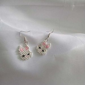 Beaded Rabbit Earrings 🐰