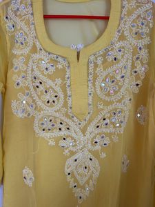 Lukhnavi work Kurti
