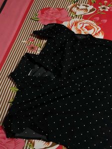Black Polka Dot Top