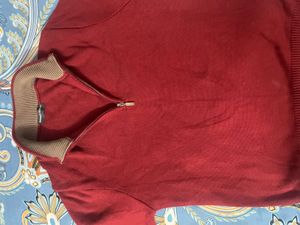 Men's Red Pullover Sweater