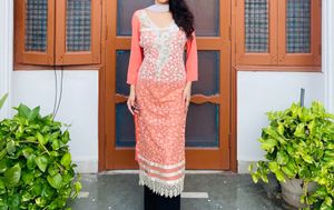 Elegant Green Embroidered Kurta Set