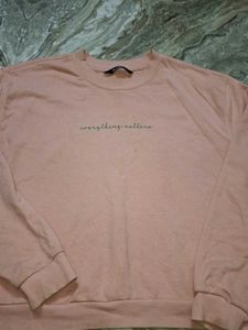 Peach Slogan Sweatshirt