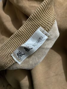 Oversized korean Pintresty brown velvet sweatshirt