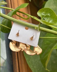 White Petal Drop Earrings