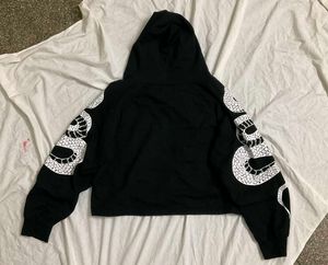 Snake cropped hoodie