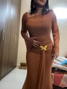 Elegant Brown Maxi Dress