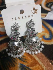 Silver party wear Jhumka Earrings 10 pics availabl