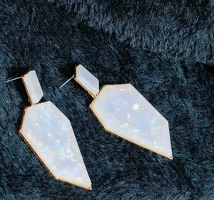 Unique Shaped Gold Toned Drop Earings