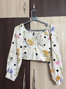 Floral Polka Dot Top