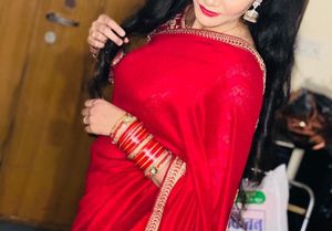 Splendid Dark Red Saree Pre Draped