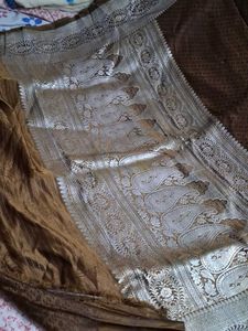 Elegant Brown Silk Saree