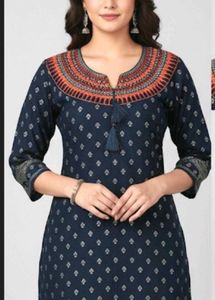 Elegant Navy Blue Kurta