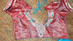 Half Pattu Saree...with Stiched Blouse