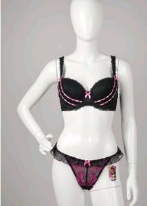 Black & Pink Lingerie Set
