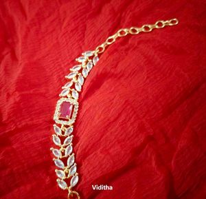 Elegant  Pink Gemstone Bracelet