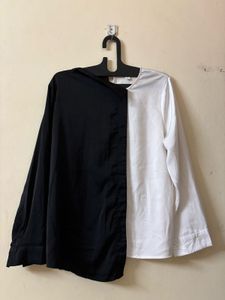 Black & White Colorblock Blouse
