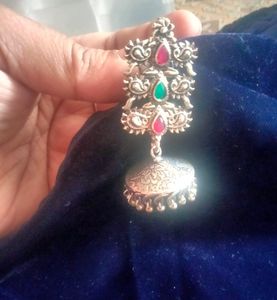 Silver Jhumka for ethnic wear