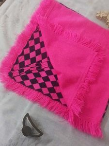 Pink Patterned Poncho