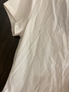 White Lace Trim Crop Top