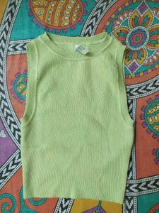 Green Knit Tank Top