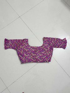 Floral Brocade Saree Blouse