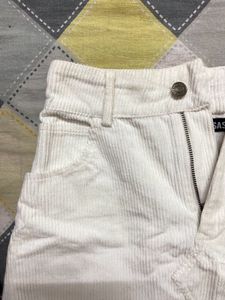 White corduroy Mini Skirt