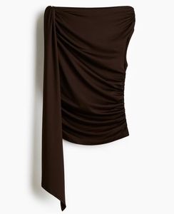 Brown One-Shoulder Top