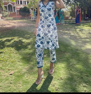 Floral Print  Kurti Set