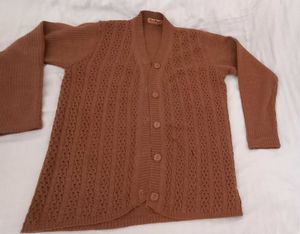 Brown Knit Cardigan