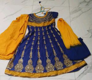 Embroidery Anarkali Set With Dupatta
