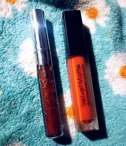 Orange & Brown Shade Lipstick Combo