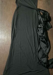 Elegant Black Off-Shoulder Gown Dress  from Savana
