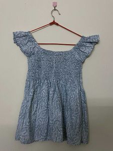 Baby blue peplum top women