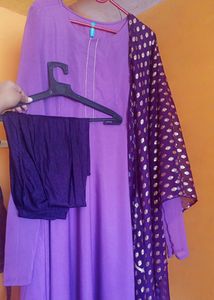 Levender Anarkali 3 Piece Set 🍇.