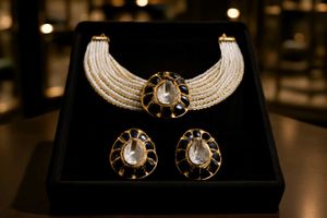 Jewellery Set. Choker Set With Neck Piece & Earing