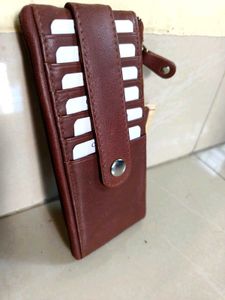 Brown Leather Card Holder Wallet