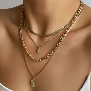 Gold Layered Necklace Set