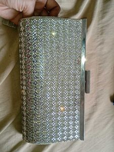 Sparkling Silver Clutch