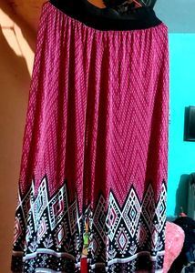 Patterned Maxi Skirt