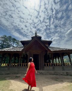 Red Ruffle Sleeve Midi Dress